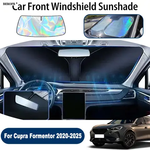 Windshield Sun Shade For Cupra Formentor 2020-2025 Foldable UV Reflective Front Window Sun Protection Cover Accessories