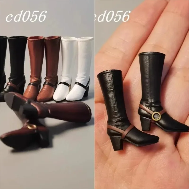 

1/12 Scale CD056 Female Solid Shoes Pointed High Heels Medium Boots Plastic Model 6'' TBL PH Action Figure Detachable Feet Body