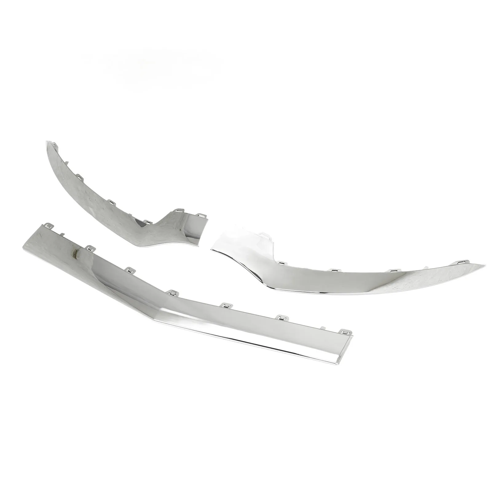 

3 шт. хромированная нижняя накладка переднего бампера - совместима с Mercedes-Benz E-Class C207 Coupe AMG Line Facelift 2014-2017