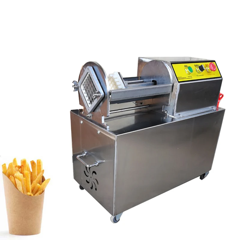 

Electric Stainless Steel Automatic French Fries Cutting Machine French Fry Potato Cutter Vegetable