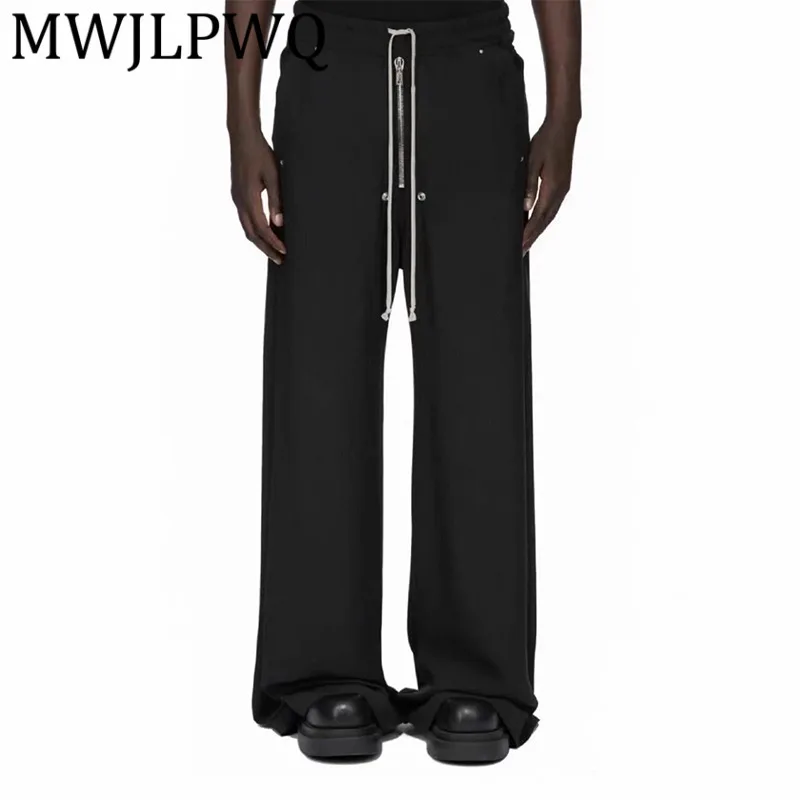 

MWJLPWQ RO Стиль Дизайн на шнурке Свободные повседневные спортивные штаны Мужские уличные осенние универсальные широкие брюки длиной до пола 12393