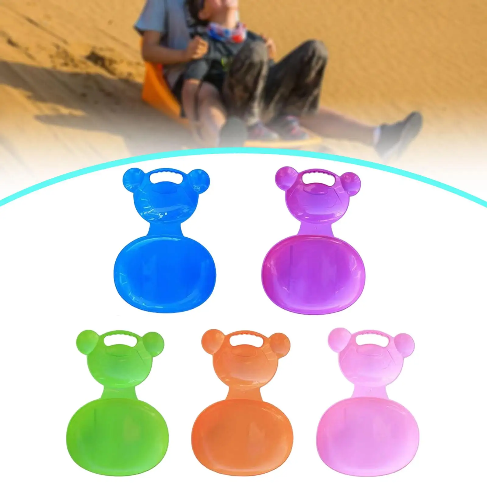 

Snow Sled PP Material Lightweight Sled for Snow Sand Grass Ice with Handle for Backyard Garden and Winter Sports