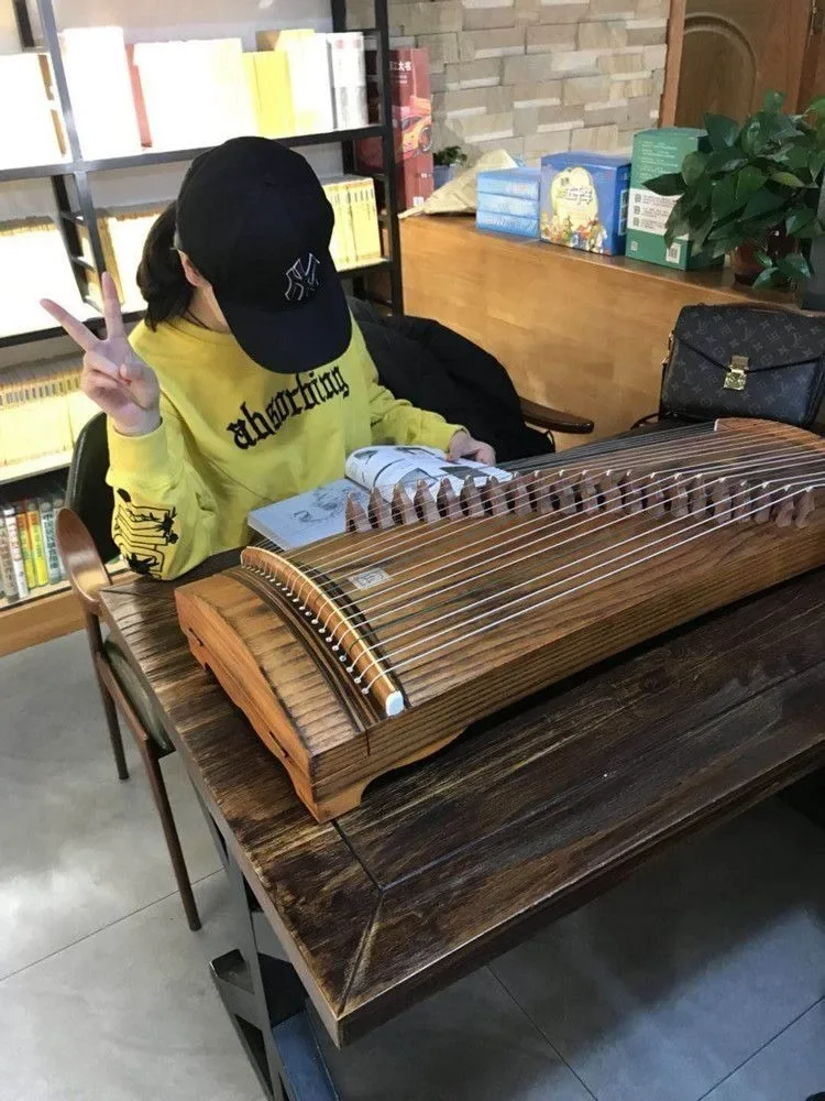 21-string Mini Guzheng 75cm Portable Beginners Sound Therapy Playing Guzheng Yoga Meditation Musical Stringed Instruments