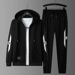 Plus Size 7XL 8XL Spring Men Hoodies Sweatshirt+Sweatpants Suit Autumn Outdoor Sports Tracksuit Sets Men's Hooded Outwear