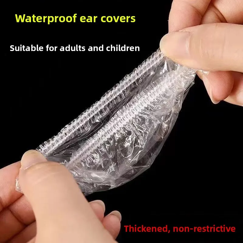 耳穴ピアス用防水イヤーカバー-入浴用シャンプー-水の侵入から保護する耳保護具-染色用イヤーマフ