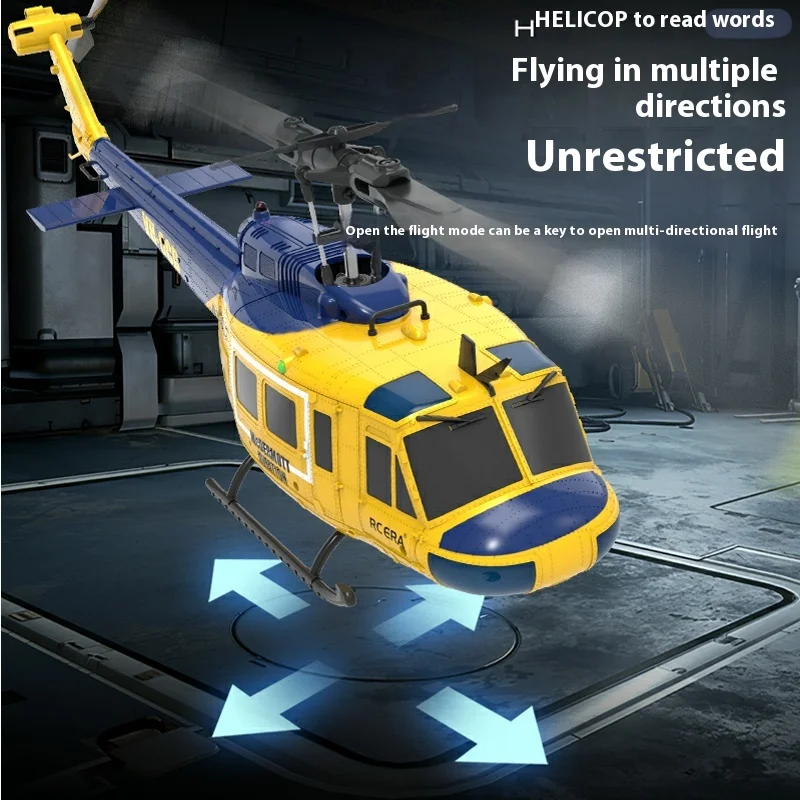 C032 Uh-1 Huey จําลอง 3d หกทาง Aileron ฟรี Reverse Flying Stunt เฮลิคอปเตอร์ไฟฟ้ารีโมทคอนโทรลเครื่องบินรุ่นของเล่น