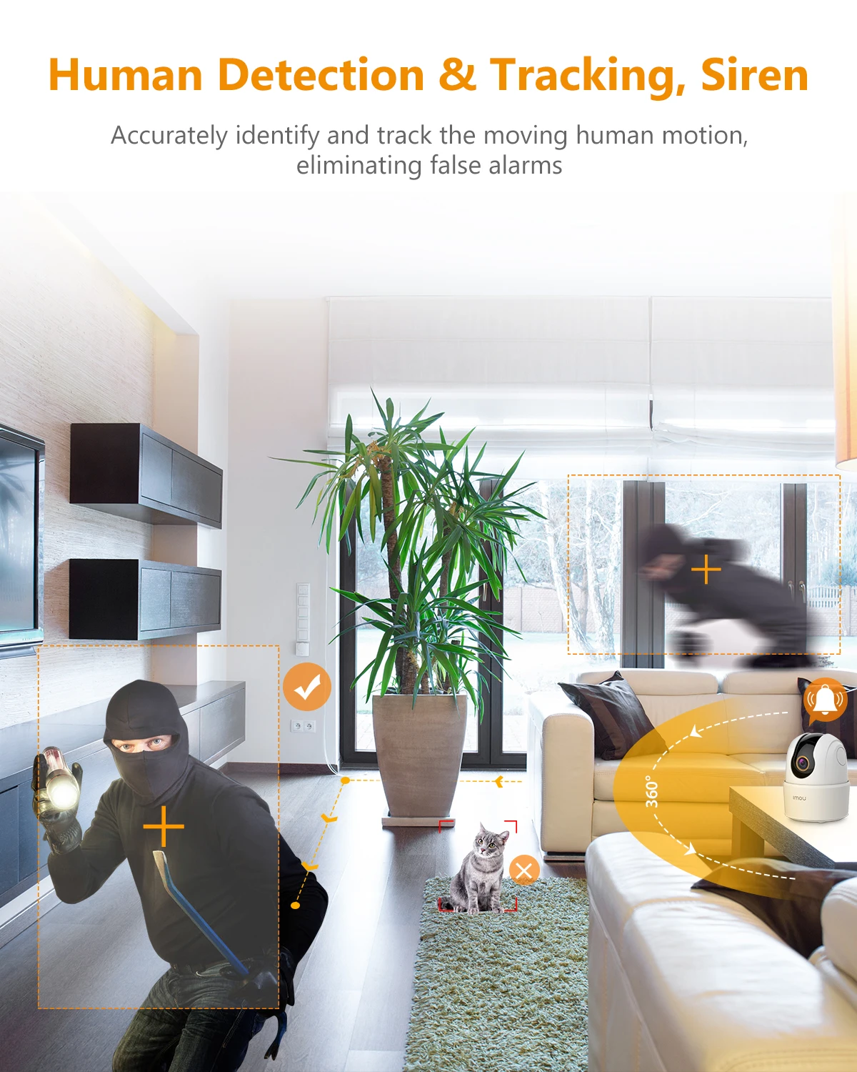 IMOU IP Camera Ranger 2C Smart Tracking Pan &Tilt Human Detection and Two-Way Talk Baby Monitor Privacy Mode Indoor Wifi Camera