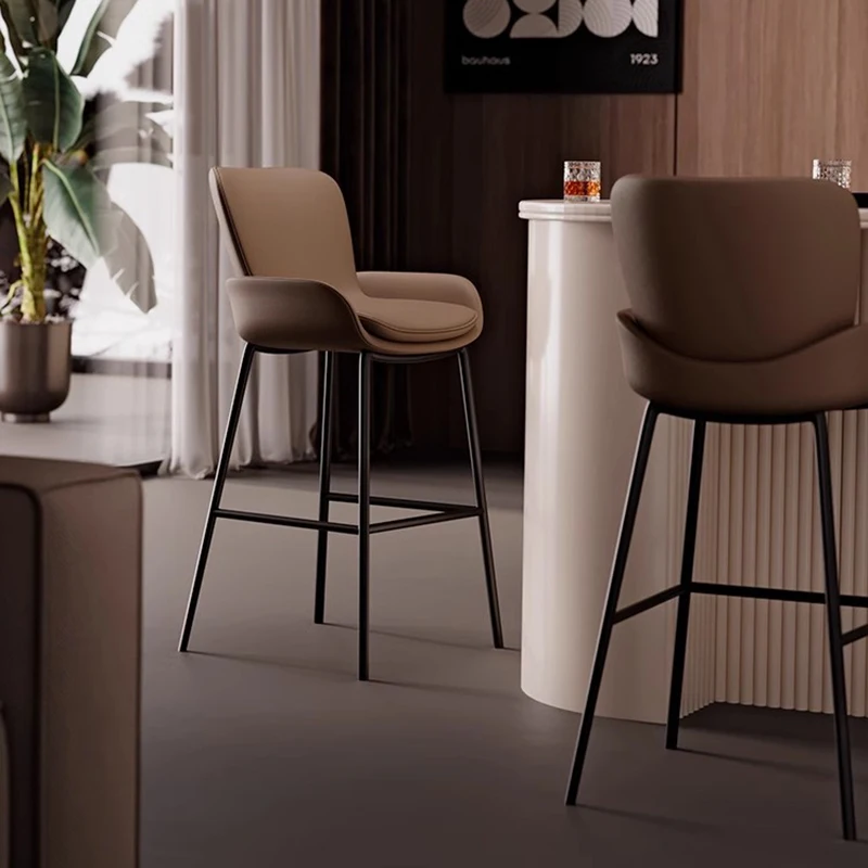 Silla de Bar de tocador reforzada, diseño de recepción, silla de Bar moderna de lujo, Mostrador de Cocina, Taburetes Altos Cocina, muebles de restaurante