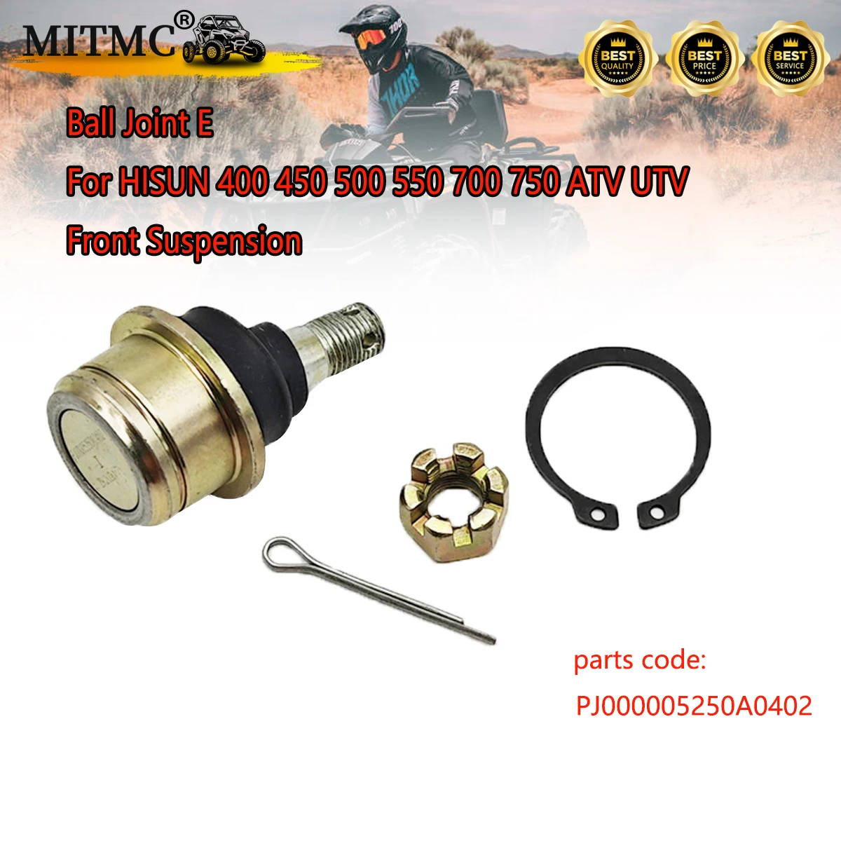 

Шаровой шарнир E, рулевой кулак для HISUN 400 450 500 550 700 750 ATV UTV, передняя подвеска PJ000005250A0402