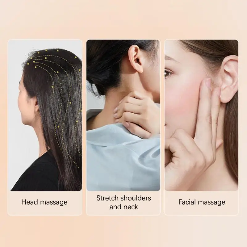 Outil de massage pour la tête, peigne pour cheveux, visage, yeux, cou, outil GuaSha en plastique pour le corps, soulage le stress, favorise la circulation lymphatique