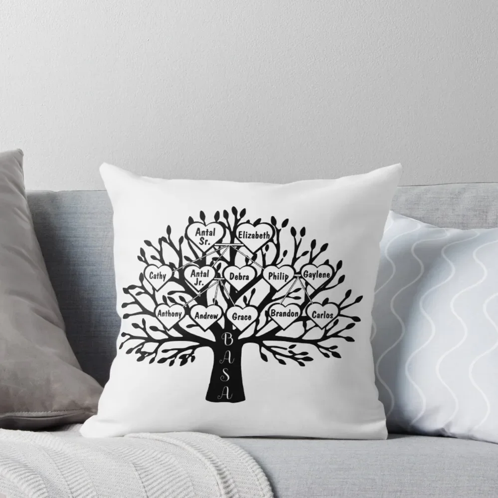 

Family Tree Throw Pillow Embroidered Cushion Cover Cusions Cover Sofa Cover Covers For Sofas pillow