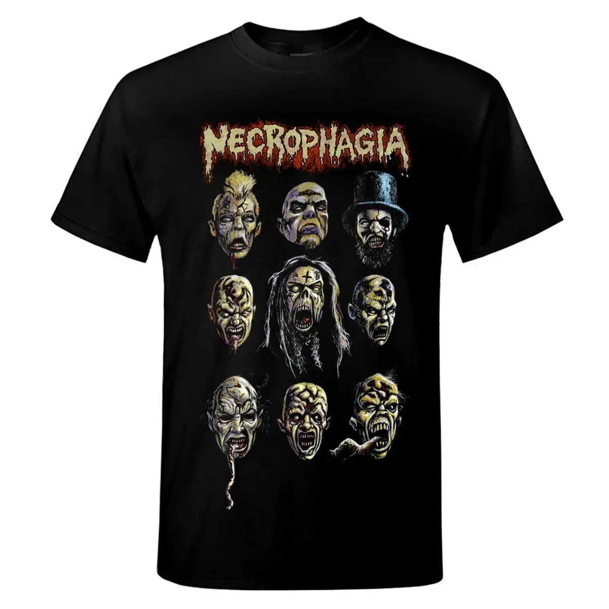 Necrophagia Faces T-Shirt Unisex Heavy Metal Band Tee