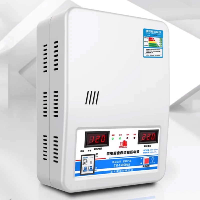 220V Automatic Voltage Stabilizer Household High-Power 20kw Pure Copper Low-Voltage Air Conditioner Special Voltage Regulator