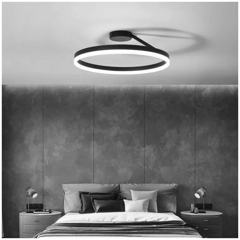 Imagem -03 - Nórdico Circular Led Teto Dimmable Sala de Jantar Sala de Estar Mesa de Jantar Central Quarto Pendant Light Decoração Home