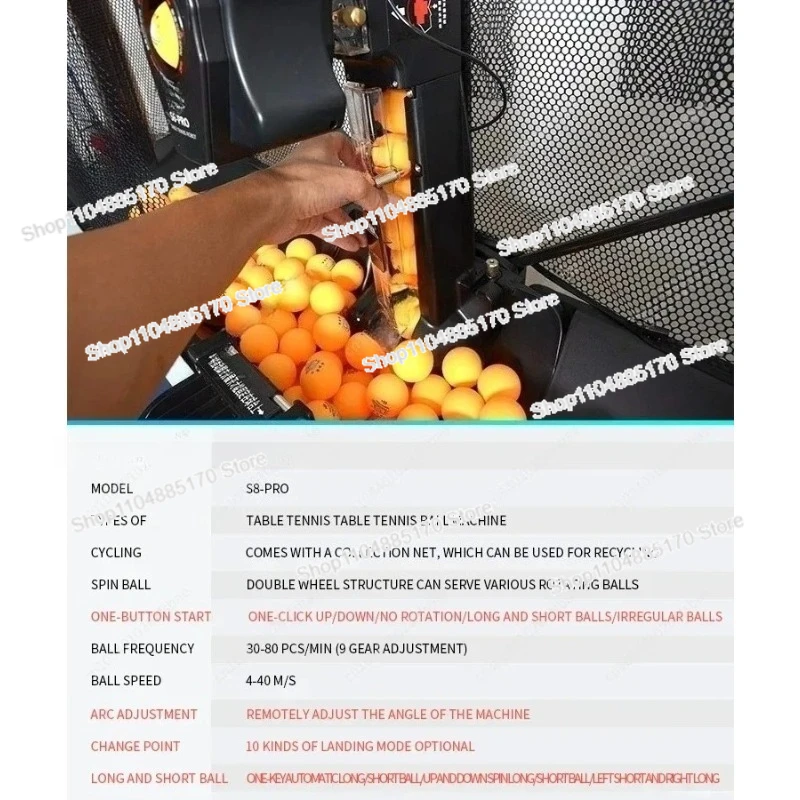 S8-PRO/JT-A روبوت لتنس الطاولة تخدم آلة روبوت أوتوماتيكية بالكامل قابلة للبرمجة لتدريب تنس الطاولة بينج بونج #5