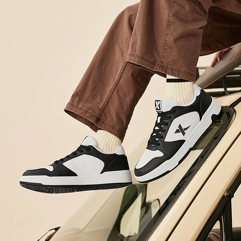 Xtep Skateboarding Shoes For Men 2024 Autumn Comfortable Skate Shoes Wear-Resistant Stability Street Style Sneakers 876319310036