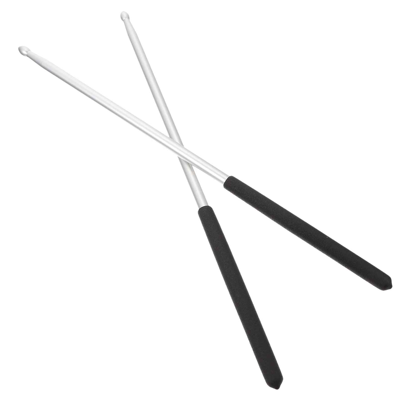 

2 Pcs Drumsticks Aluminum Instrument Accessories Simple for Electronic Percussion Silver Practical Staff