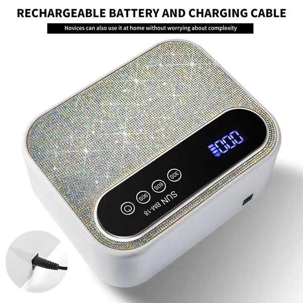 대형 디스플레이와 4개의 타이머를 갖춘 라임걸 48LED UV 네일 램프