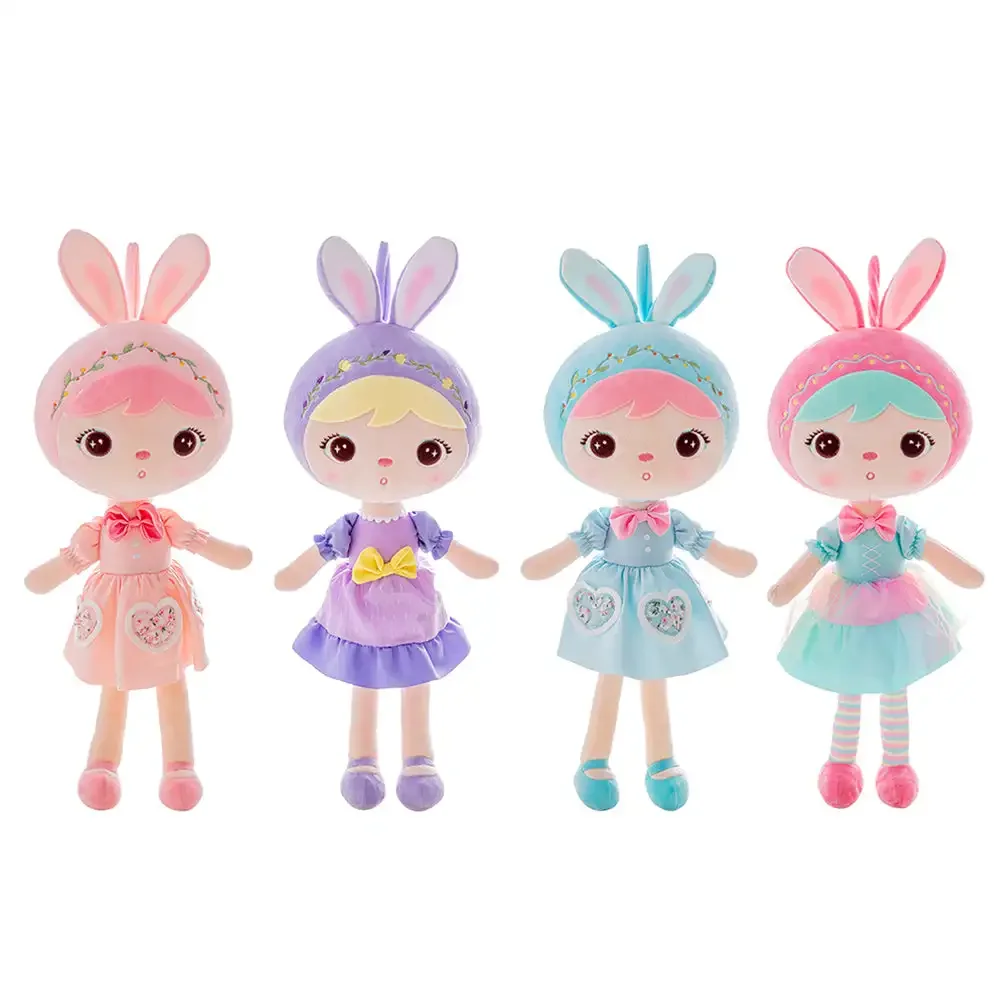 Metoo Cute Jibao Lolita Doll Plush Toys for Girls Baby Birthday Gifts Beautiful Doll with Dress Stuffed Toys for Kids Children