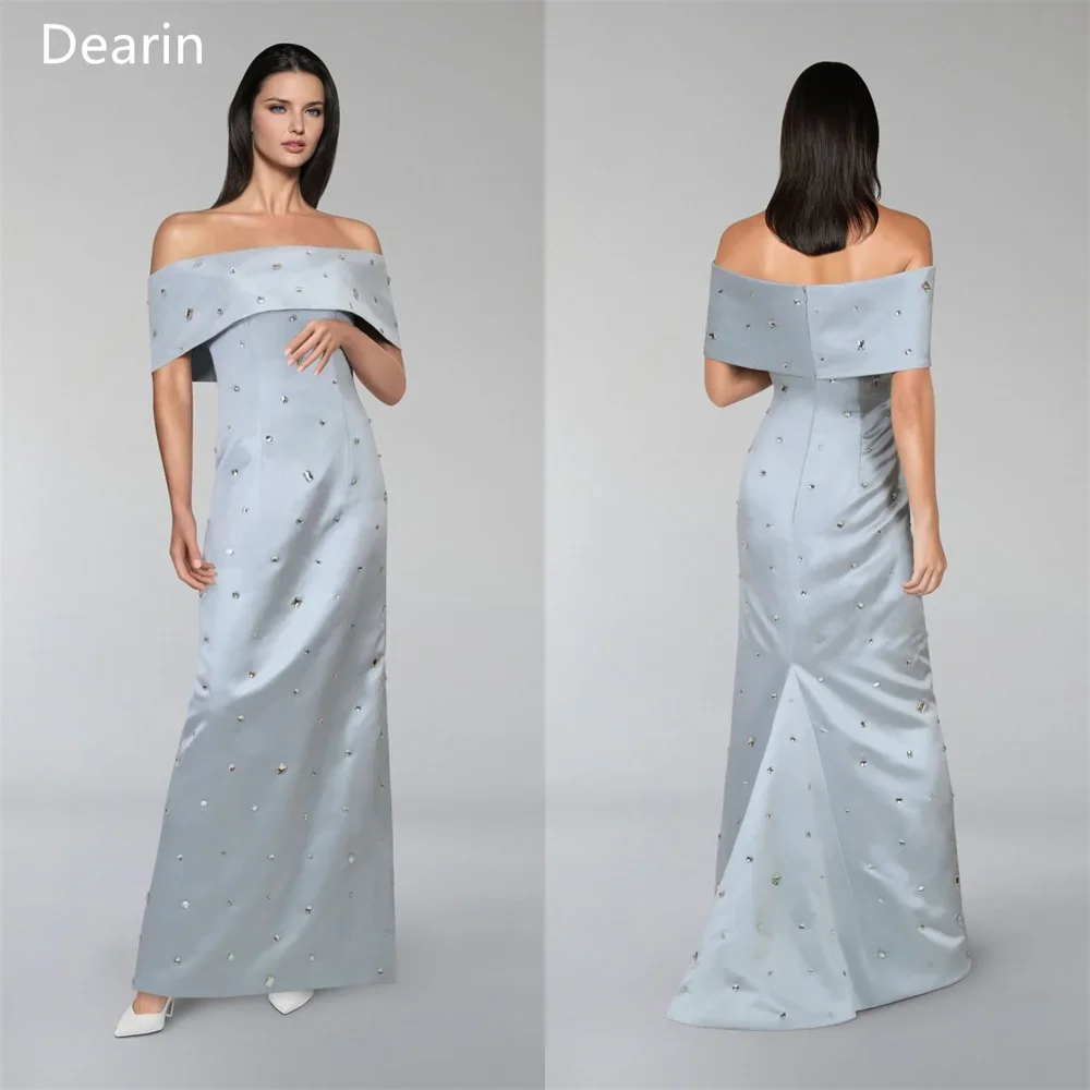 

Customized Formal Dress Dearin Off-the-shoulder Mermaid Floor Length Skirts Bead Bespoke Occasion Dresses Prom Saudi Arabia Even