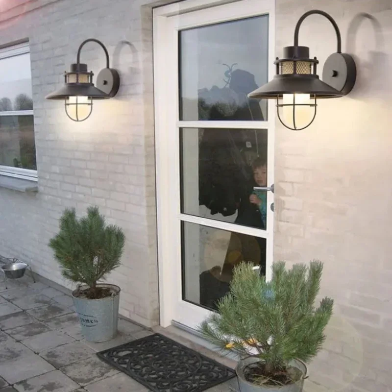 American Vintage Outdoor Wall Lights Industrial Waterproof Courtyard Lights Corridor Outdoor balcony Lights Front Door Lights