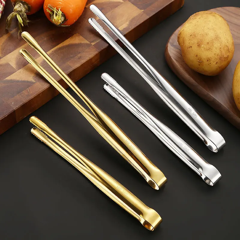 2Pcs Kitchen Tongs Stainless Steel Barbecue Tongs Clip BBQ Grill Meat Tongs Cooking Tweezers for Food Utensils Kitchen Tools