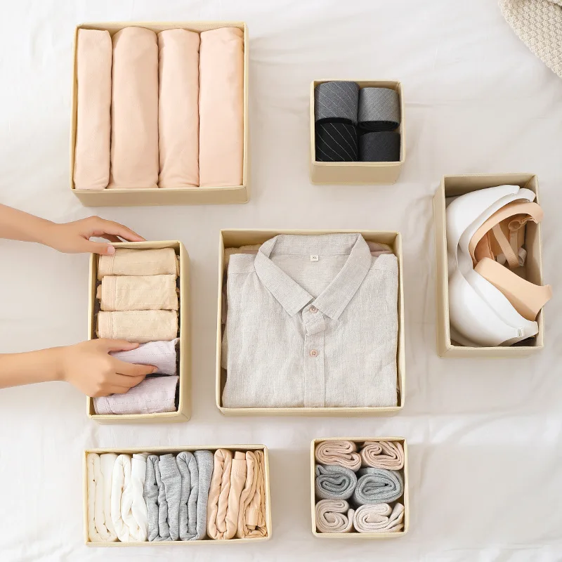 Three-piece Set of Coverless Folding Storage Boxes Miscellaneous Boxes Toy Storage Boxes Home Clothes Storage Boxes