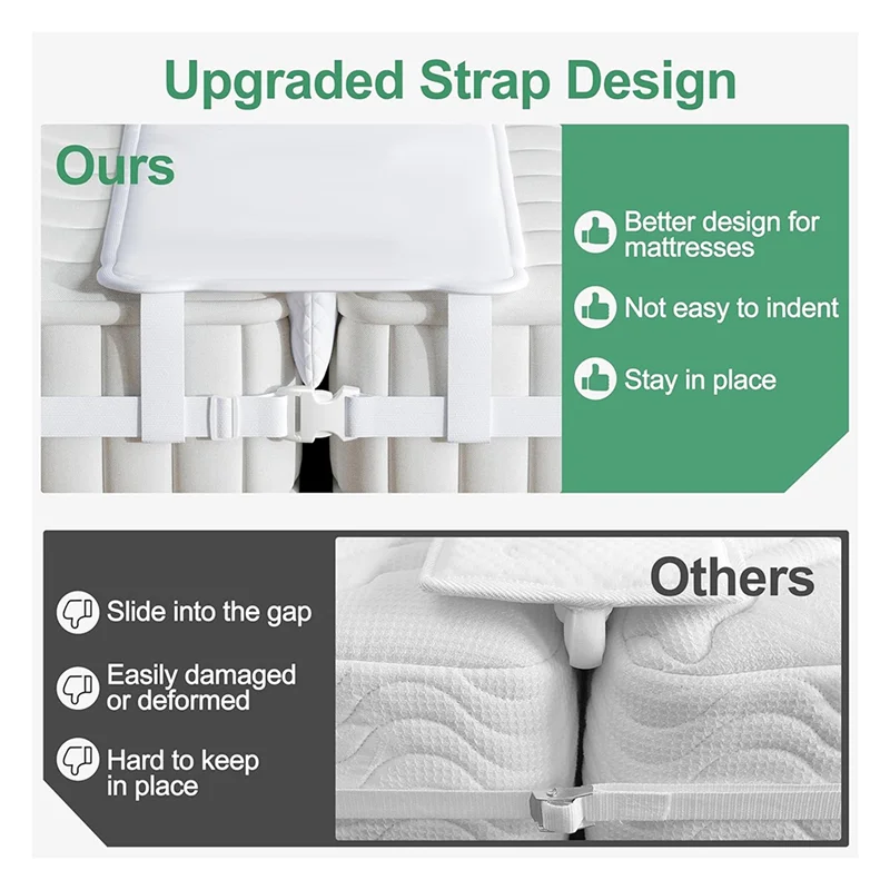 

ABKY-10" Extra Wide Bed Bridge Adjustable Mattress Bed Connector For Stayover,Family Room