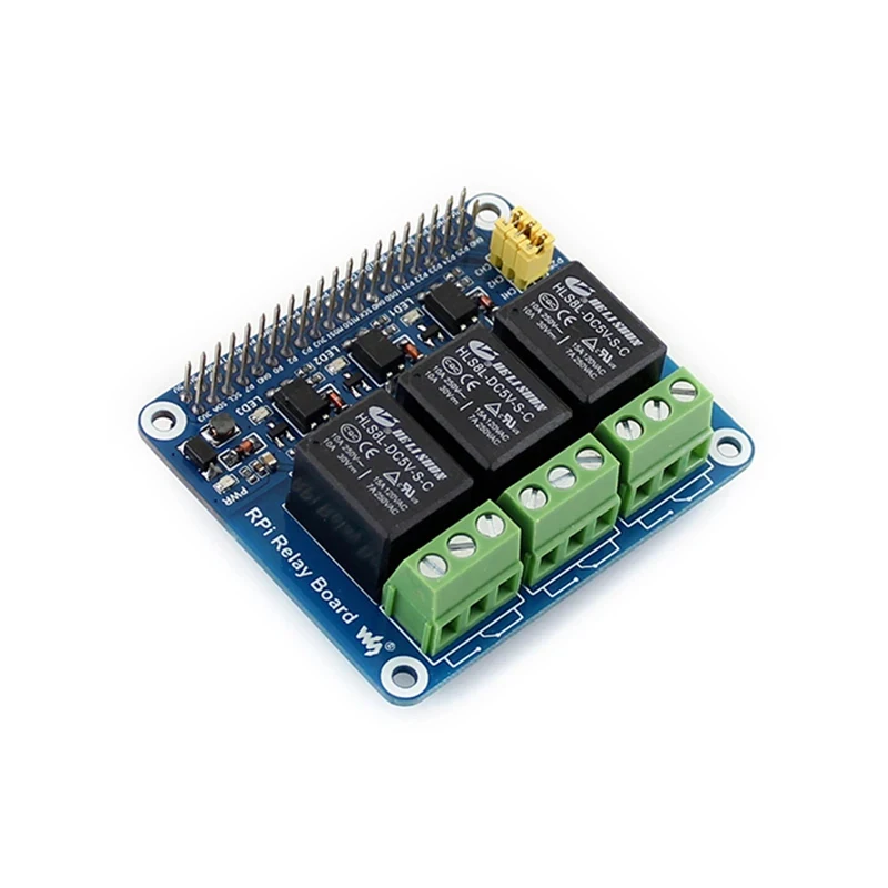 3 Channel Relay Expansion Board Raspberry Pi 5 4B 3B+ Strong Electricity 3 Way Relay Controls Module Home