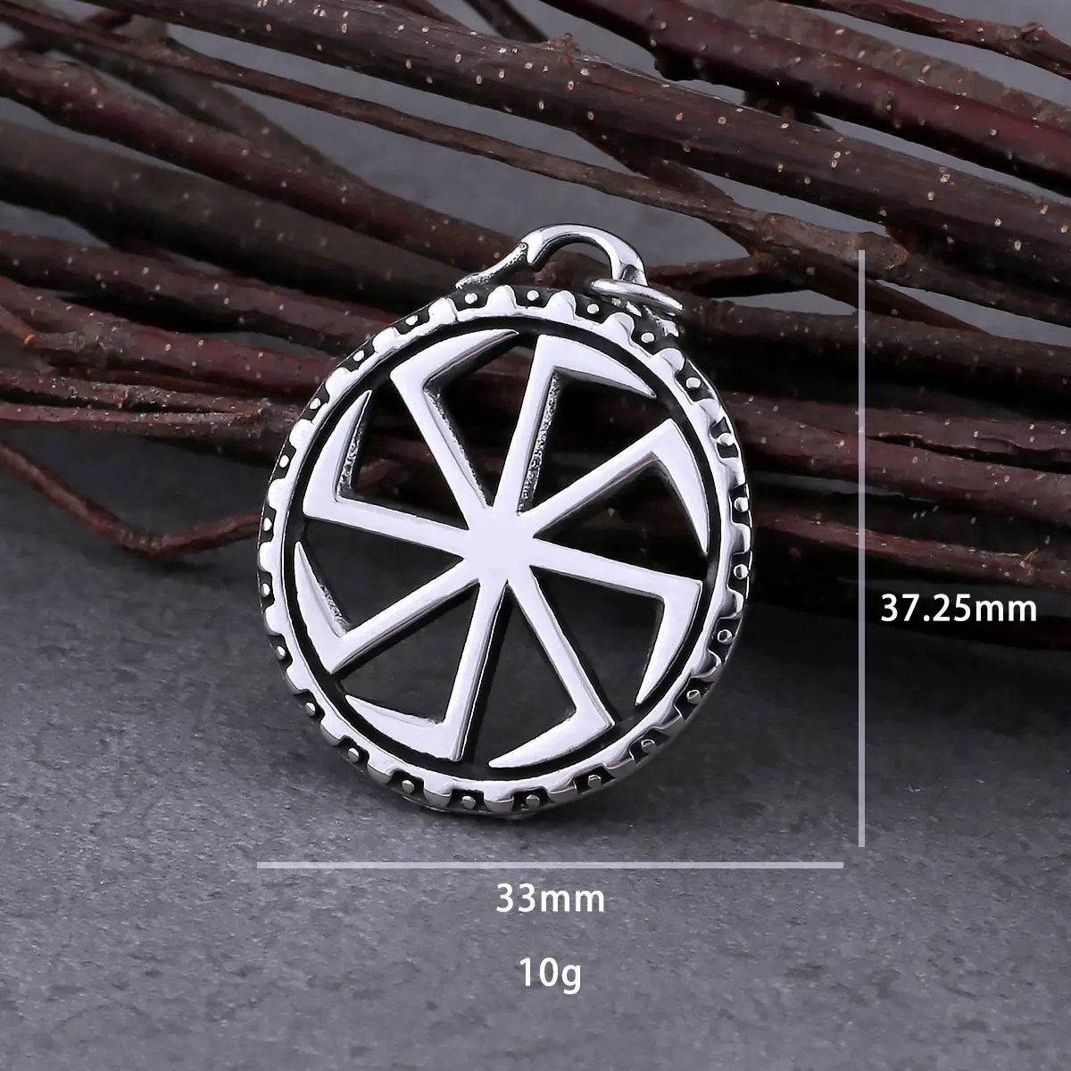 Vintage السلافية رون قلادة الرجال الفايكنج الشمس رمز تميمة قلادة قلادة الفولاذ المقاوم للصدأ الشمال موضة الذكور المجوهرات هدية #5