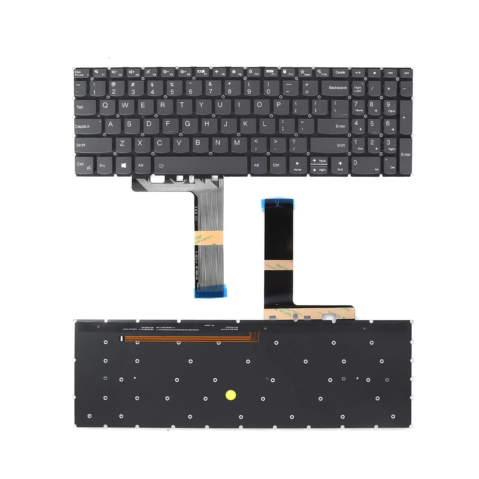 US Laptop Keyboard for Lenovo Ideapad 3-15ADA6 3-15ALC6 3-15ITL6 with Backlit Gray