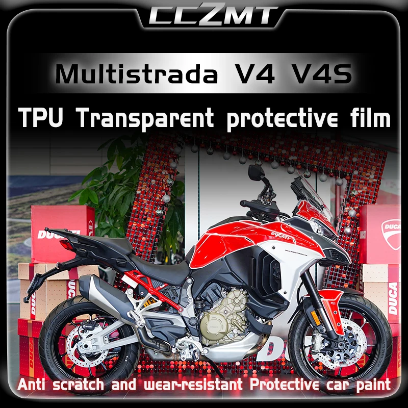 فيلم حماية ملابس السيارات غير مرئية ، إصلاح الصفر وتعديل الملحقات ، دوكاتي Multistrada V4 V4S