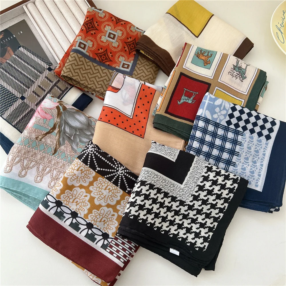 65*65cm Hair Scarf Cotton Square Scarf Bandanas Hairband Headband Hairscarf Headscarf Turban Shawl Wrap