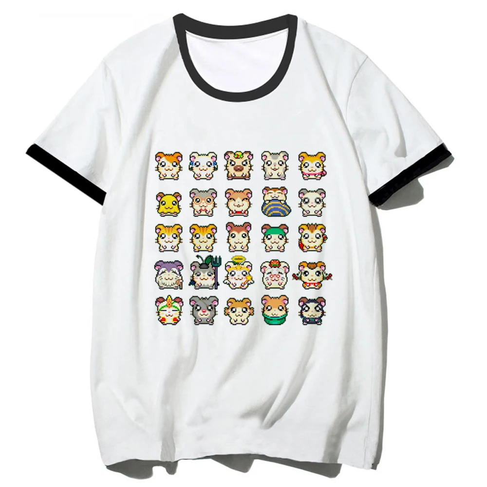 

Hamster Tee women Japanese tshirt girl manga Japanese designer clothing