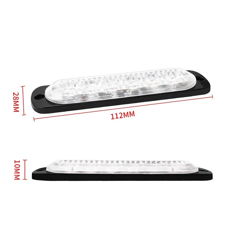 1x Truck 12V 24V 6smd LED Strobe Warning Light Strobe Grille Flashing Lightbar Car Beacon Lamp Amber Yellow White Traffic Light image 5