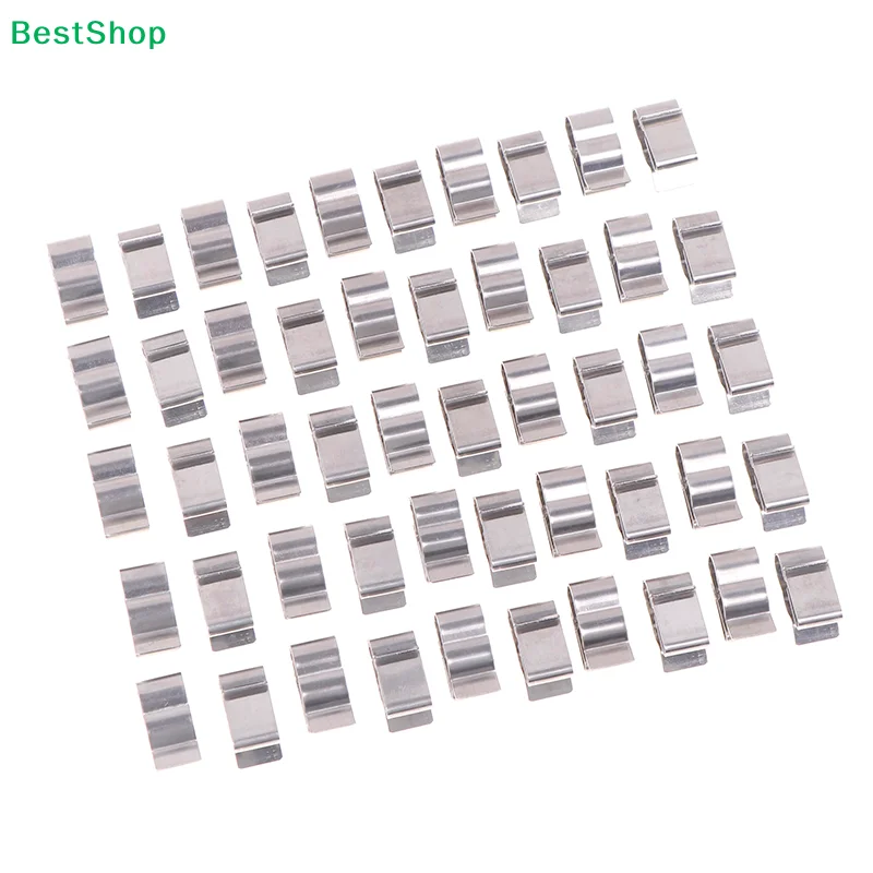 50 PCS High Quality Silver Brand New Solar PV Cable Clip Clamp Stainless Steel Wire Clamp Cable Organizer