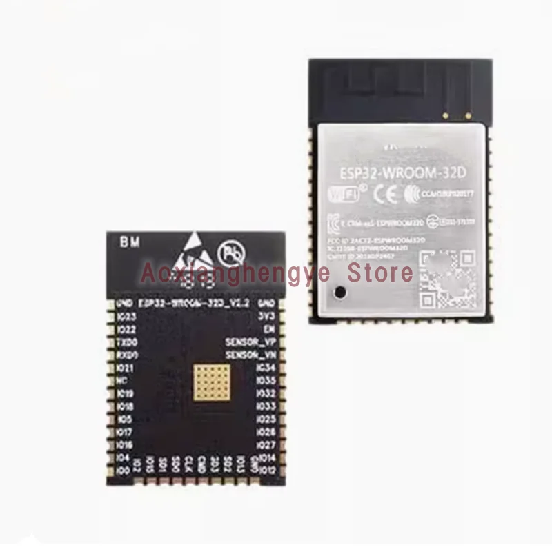 1PCS ESP32-WROOM-32D-N4 SMD,18x25.5mm 32-bit MCU & 2.4 GHz Wi-Fi & BT/BLE SoCs