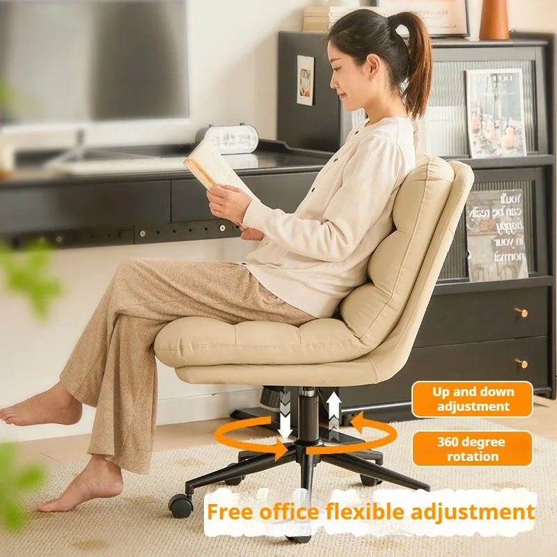 Thuiskantoor Bureaustoel Moderne gestoffeerde computerstoel Verstelbare draaibare bureaustoel met wielen Ergonomische comfortabele zitplaatsen