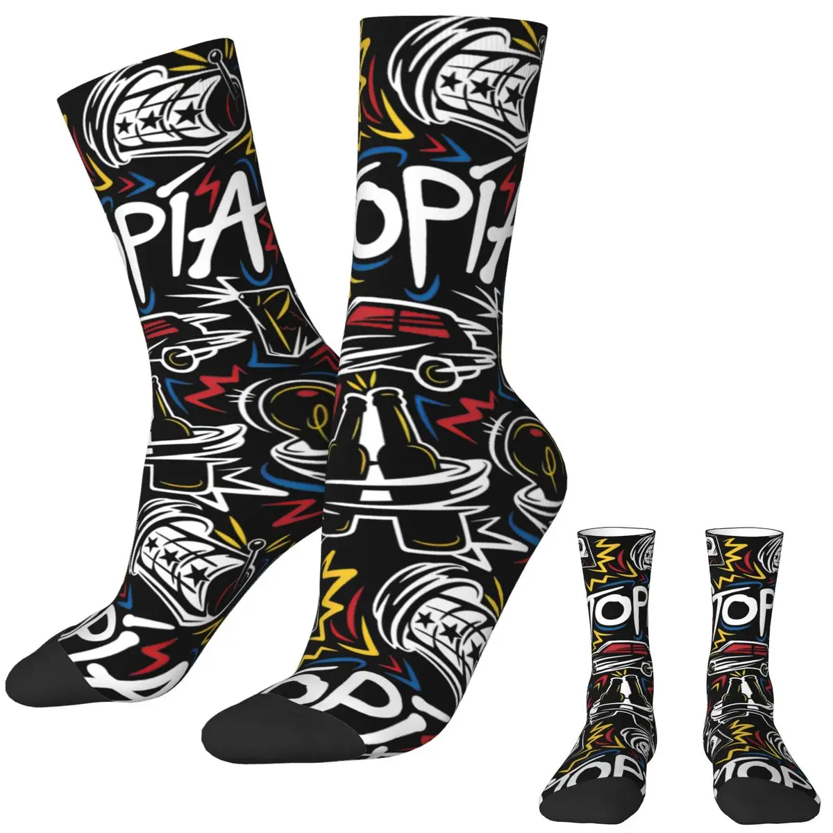 

Rock Band ESTOPA 25th Anniversary Tour Stockings Pattern Korean Socks Winter Anti Skid Socks Men Outdoor Warm Soft Socks