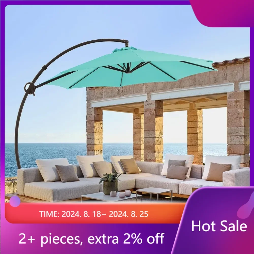 

Market Large Parasol Umbrella Garden Outdoor Patio Furniture Backyard Beach Umbrellas for Garden and Terrace Deck Peacock Blue