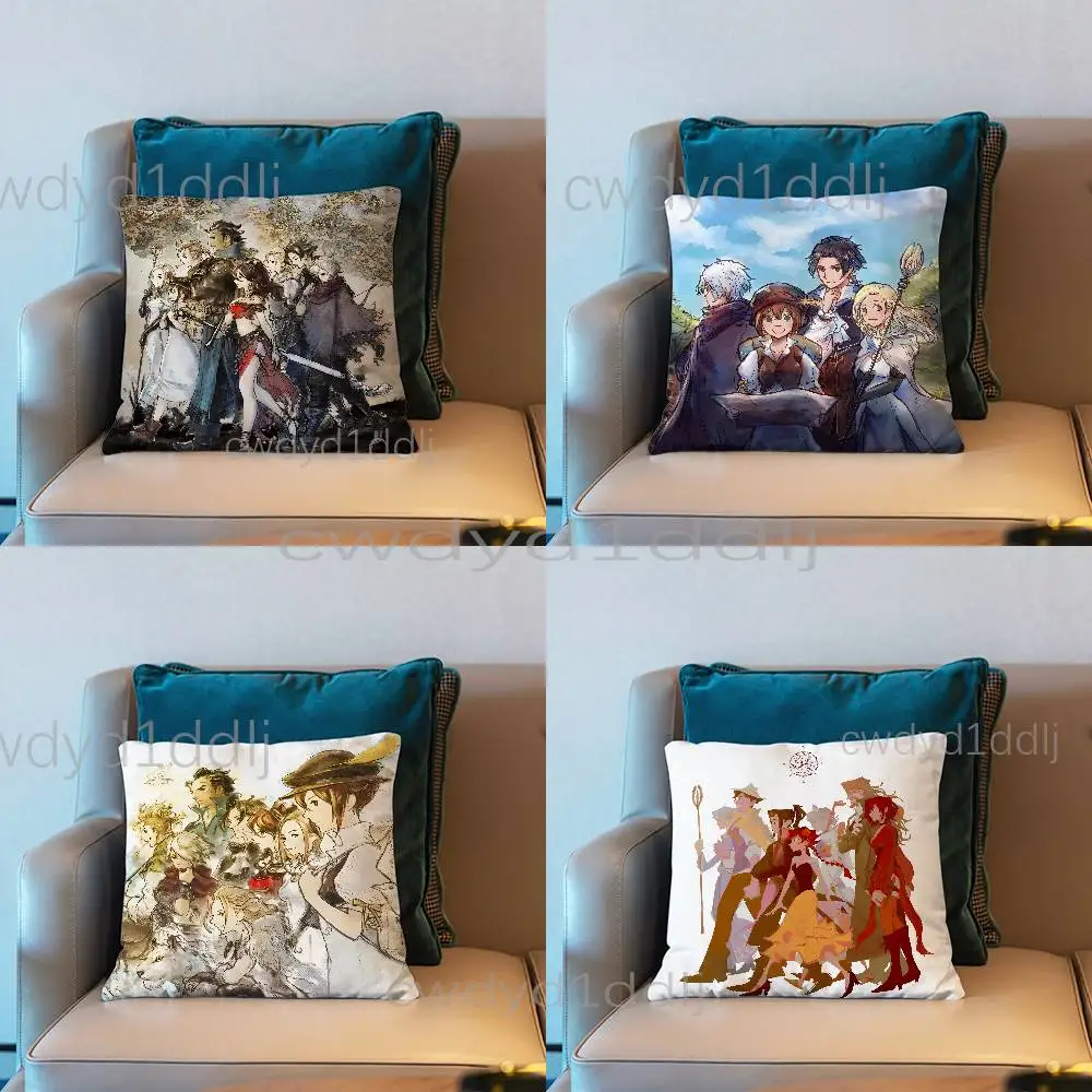 

O-Octopath Traveler Game Pillowcases Cute Funny Pillow Case For Wedding Party Home Decor Comfy Pillow Cover