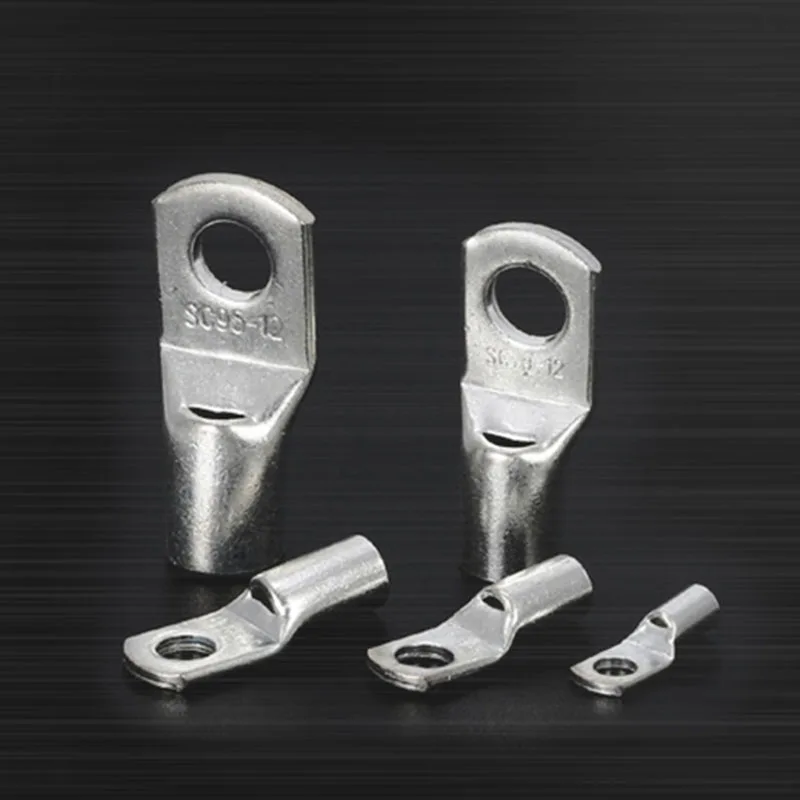 50/30Pcs Kupfer Nase SC10/16/25 Zinn Überzogen Battery Terminals Kabel Lug Loch ID 5/6/8/10/12mm Draht Stecker – Detail 1