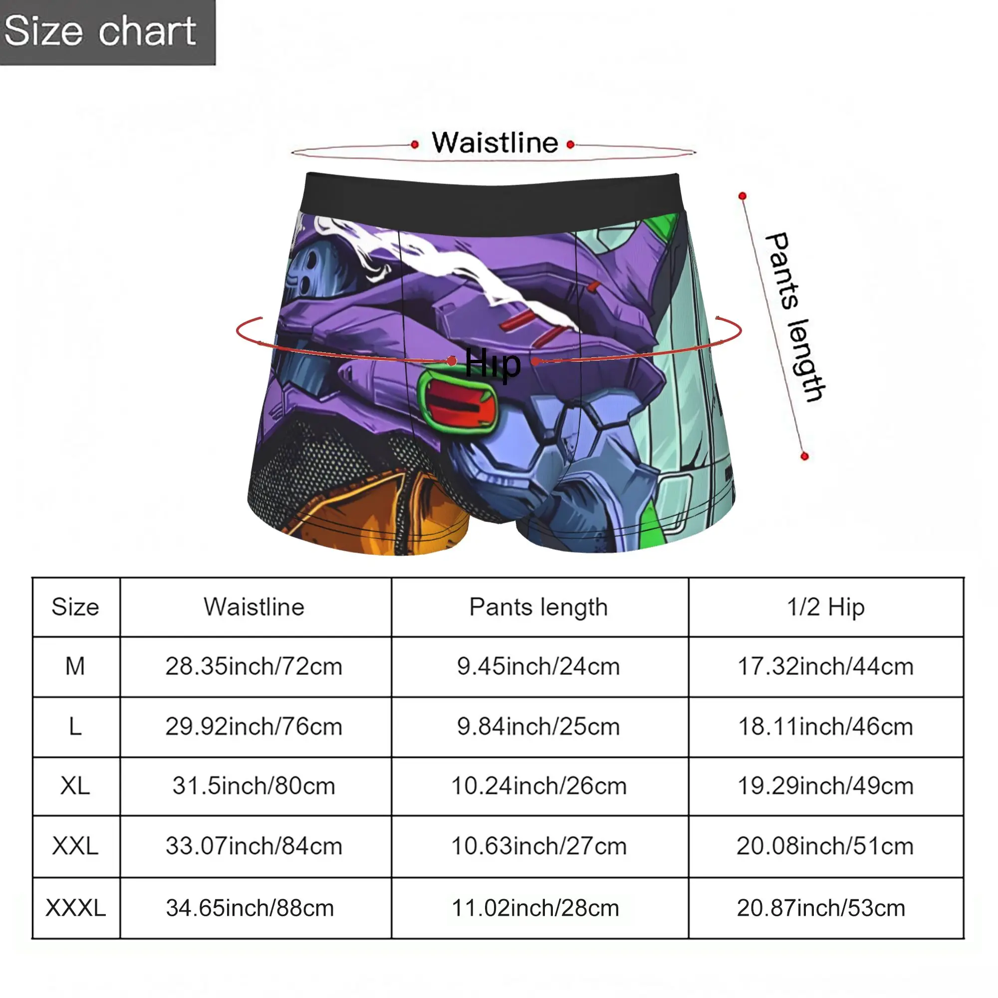 Evangelion   EVA 01  Bandai EVA Underpants Breathbale Panties Man Underwear Comfortable Shorts Boxer Briefs view 5
