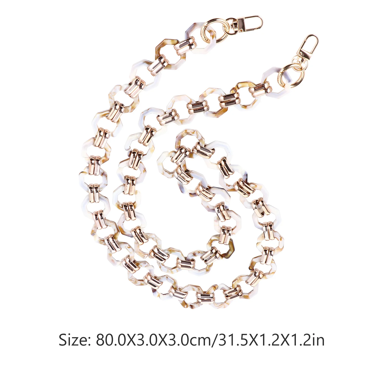 الرجعية الراتنج سلسلة سميكة سحابة الشكل Diy بها بنفسك حقيبة حزام استبدال دائم حقيبة يد الموضة سلسلة الكتف التبعي #4