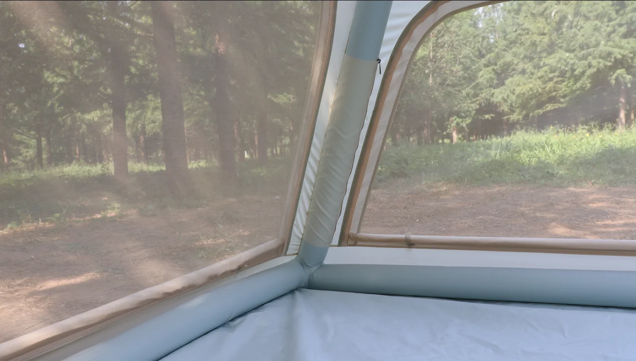 Air Tube Outdoor Tent House Thickened Large Luxury Inflatable Camping Tent With Sun and Rain Protection House Tent 5-8 People