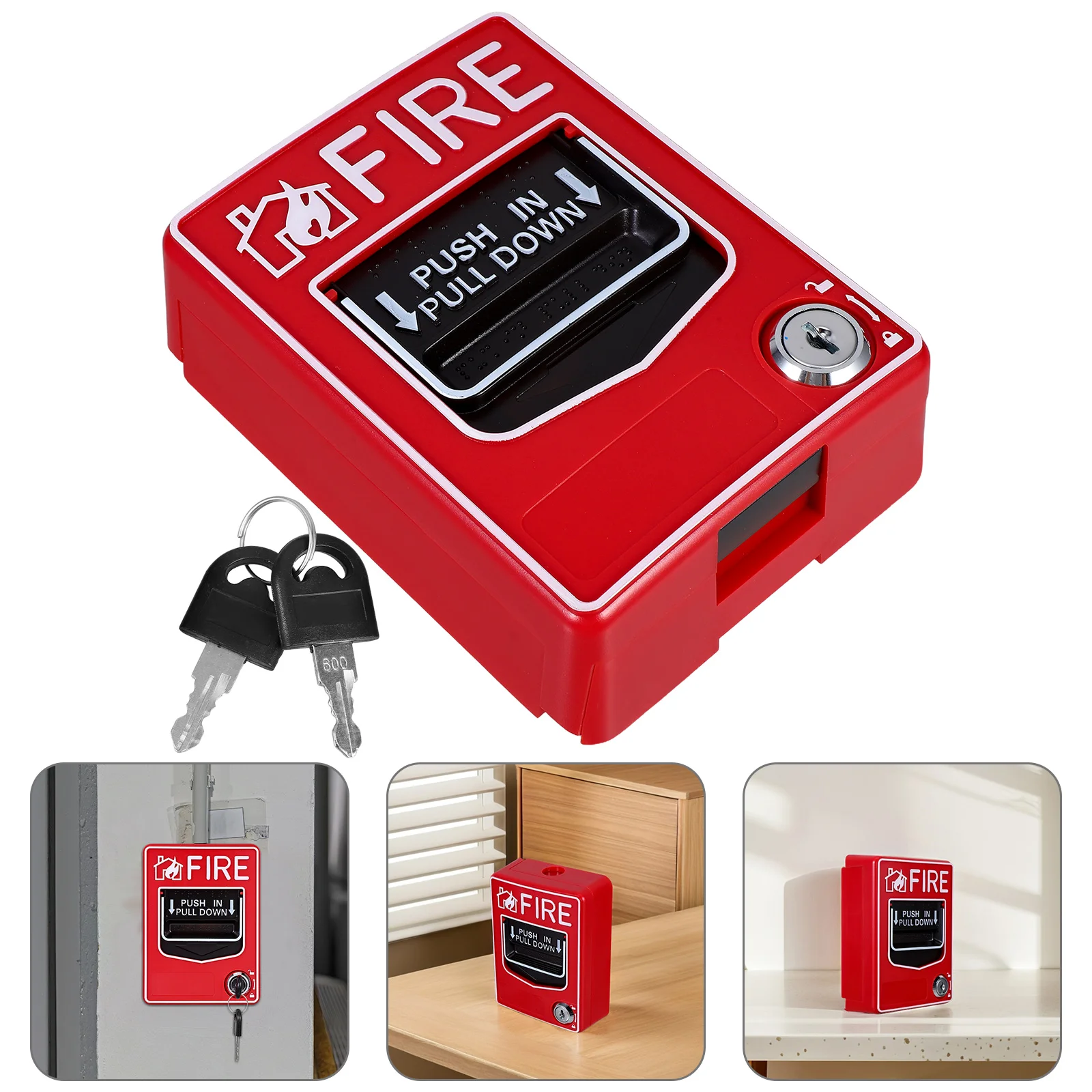 

Manual Reset Alarm Button Call Point Durable Easy Installation Quick Response For Office Dorm Stop Switch Fire Emergency Reset