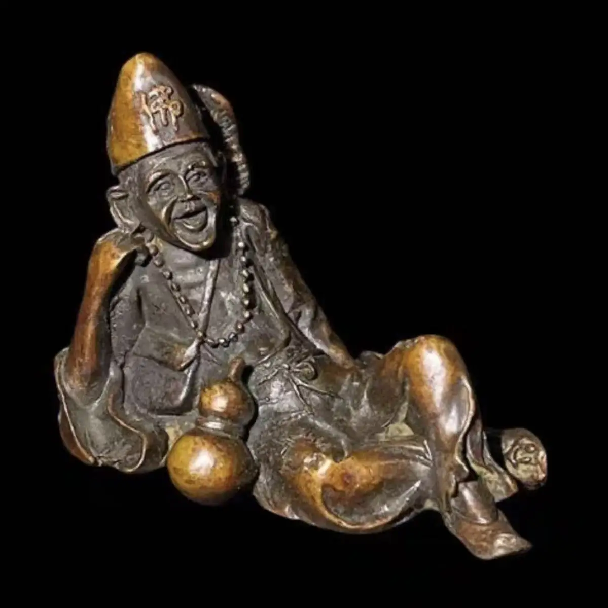 

Classic Pure Copper Buddha Jigong Ornaments for Home Office Car Decorations Lucky Feng Shui Solid Statue Antiques Gifts