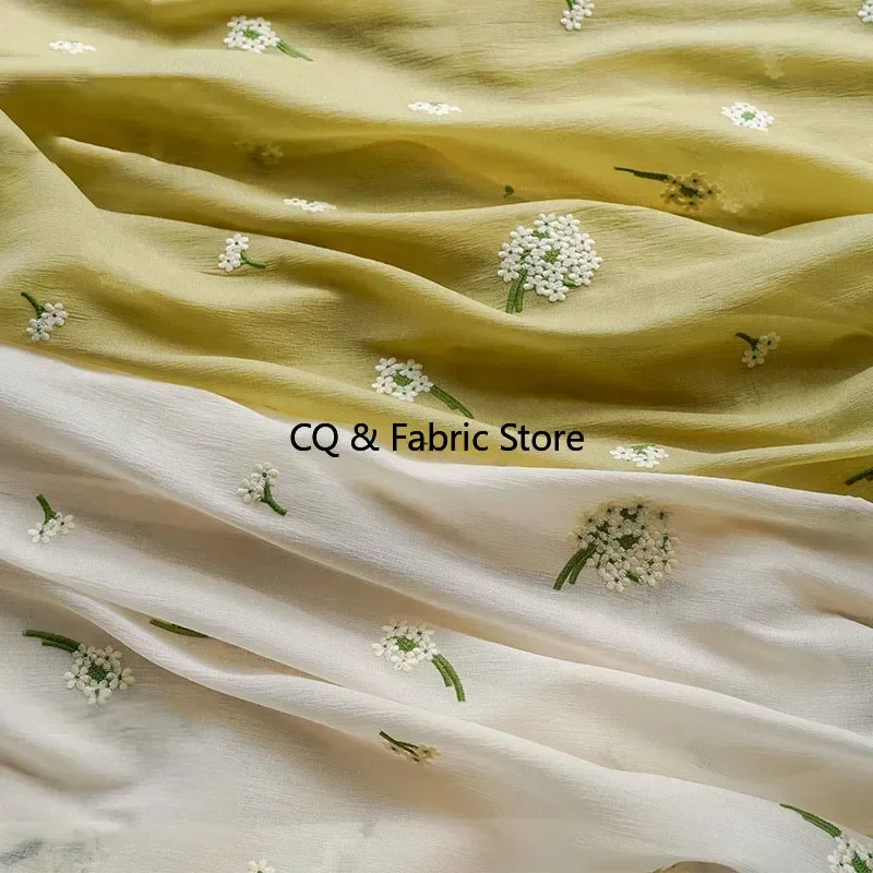 نسيج زهرة مطرز من التول الناعم لفصل الربيع والصيف فستان الزفاف الملابس النسائية تنورة باقة التفاف النسيج