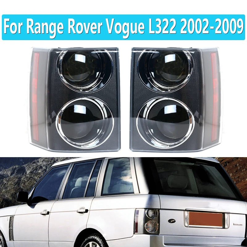 Black Rear Car Tail Light For Range Rover Vogue L322 2002 2004 2005 2006 2007 2008 2009 Brake Lamp Signal Red Car Accessories