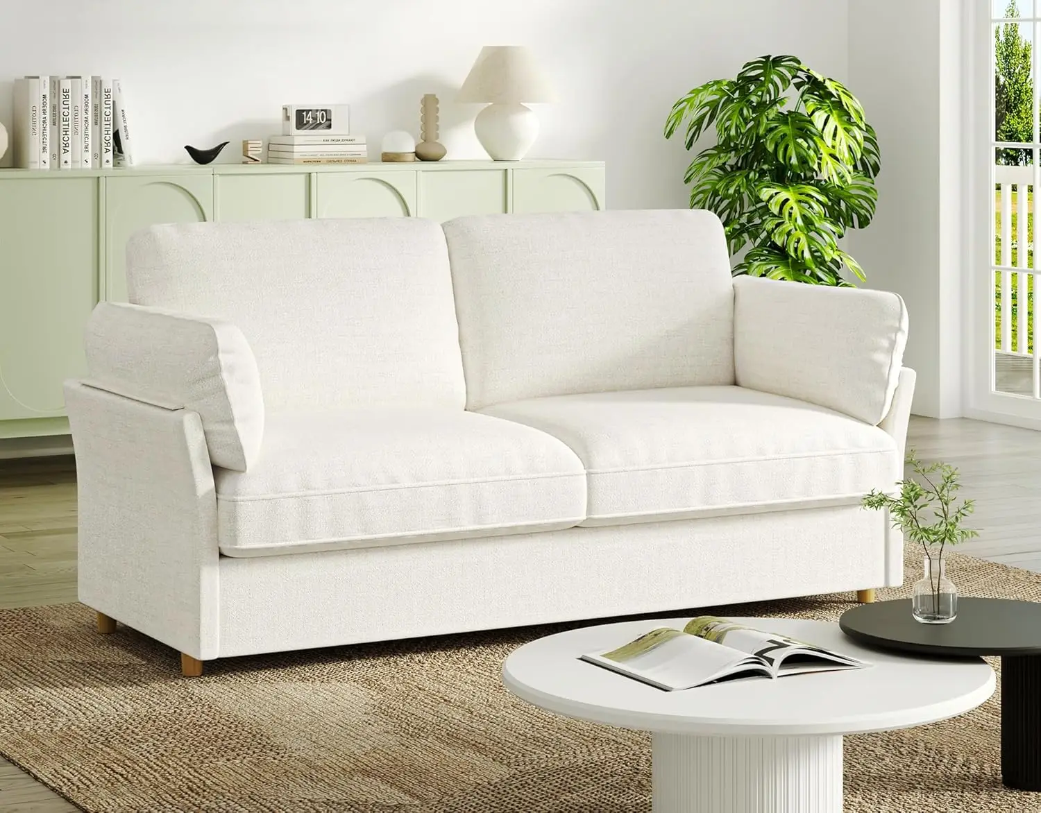 Vesgantti Loveseat Bank, 70 "" Beige Bank, Moderne Comfortabele Bank Met Diepe Zitting Zacht Kussen, Kleine Bank Kleine Banken Voor